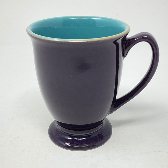 Denby Java Purple (retired) Stoneware Footed Coffee Mug (2 available $20 EACH) - Picture 1 of 6